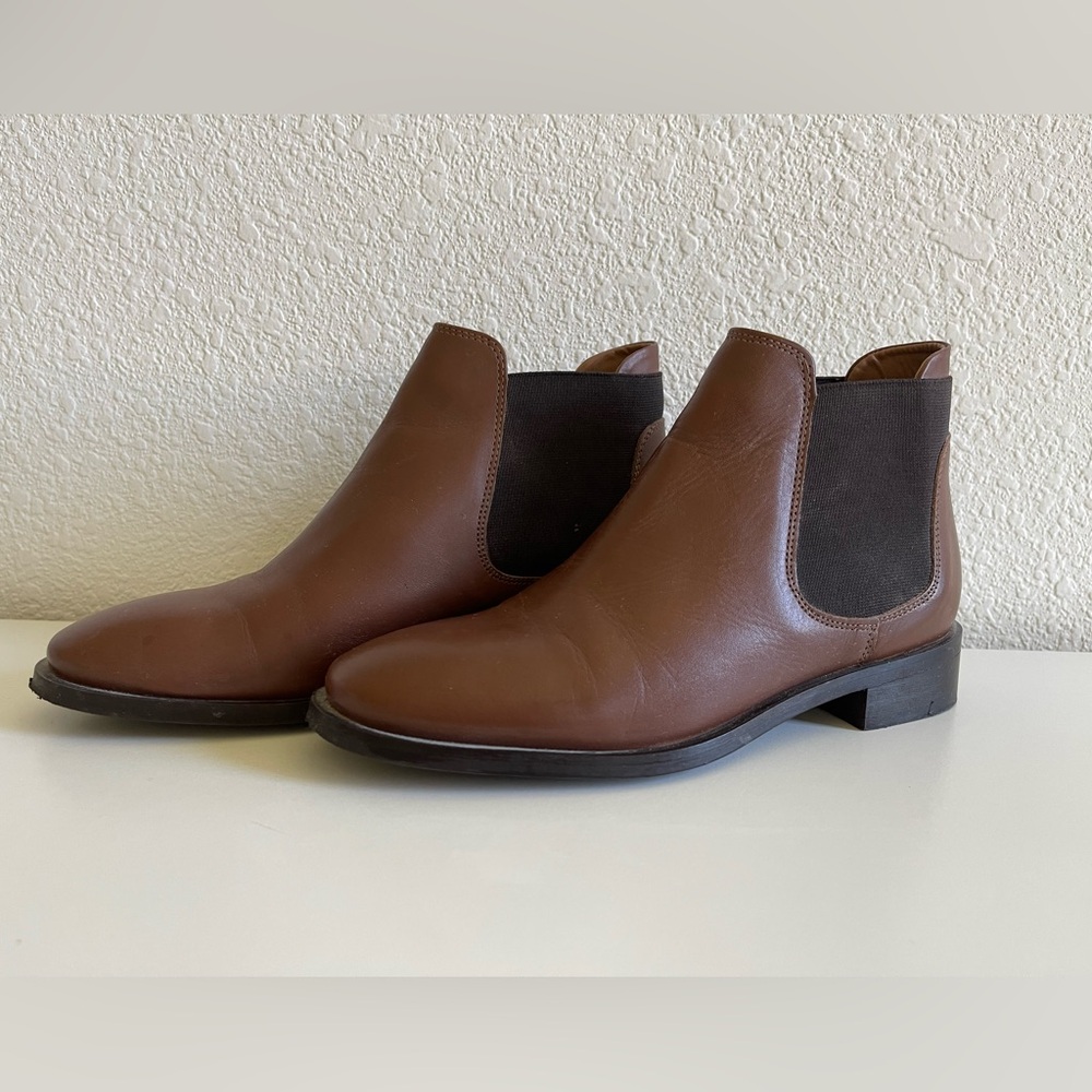 Leather ankle boots